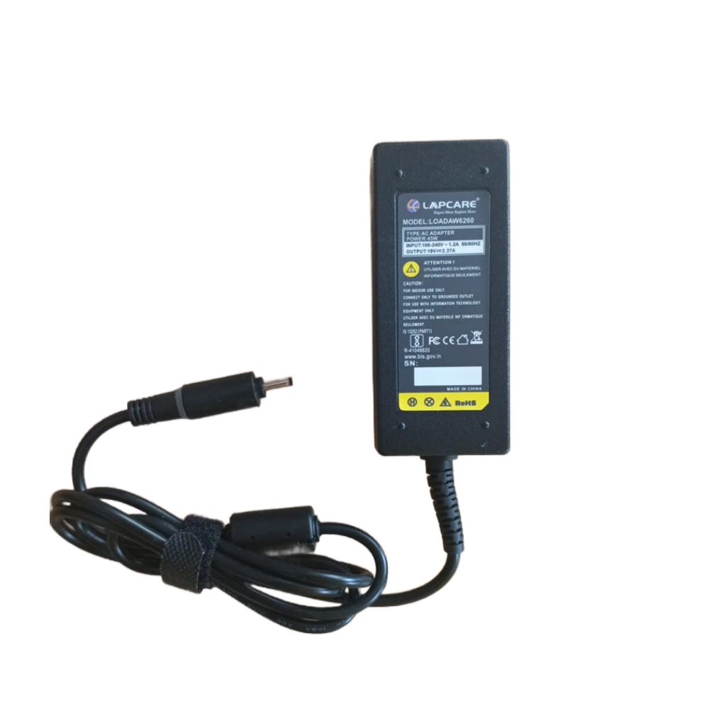 Lapcare Laptop Adapter Compatible For Acer 45w |19v/2.37a | 3.0mm x 1.1mm view 3